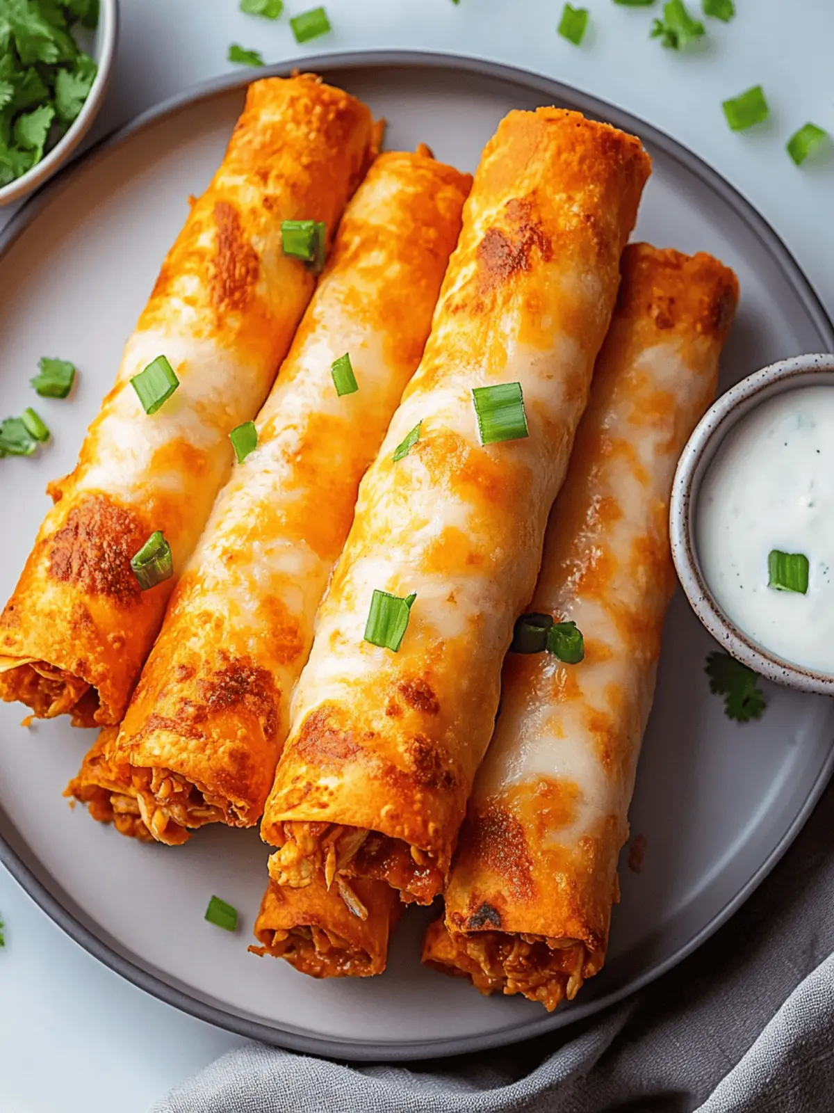 Buffalo Chicken Taquitos