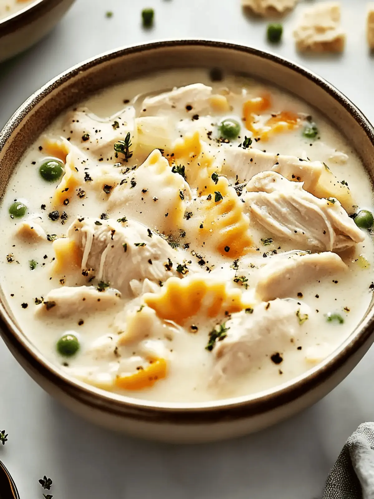 White Chicken Lasagna Soup
