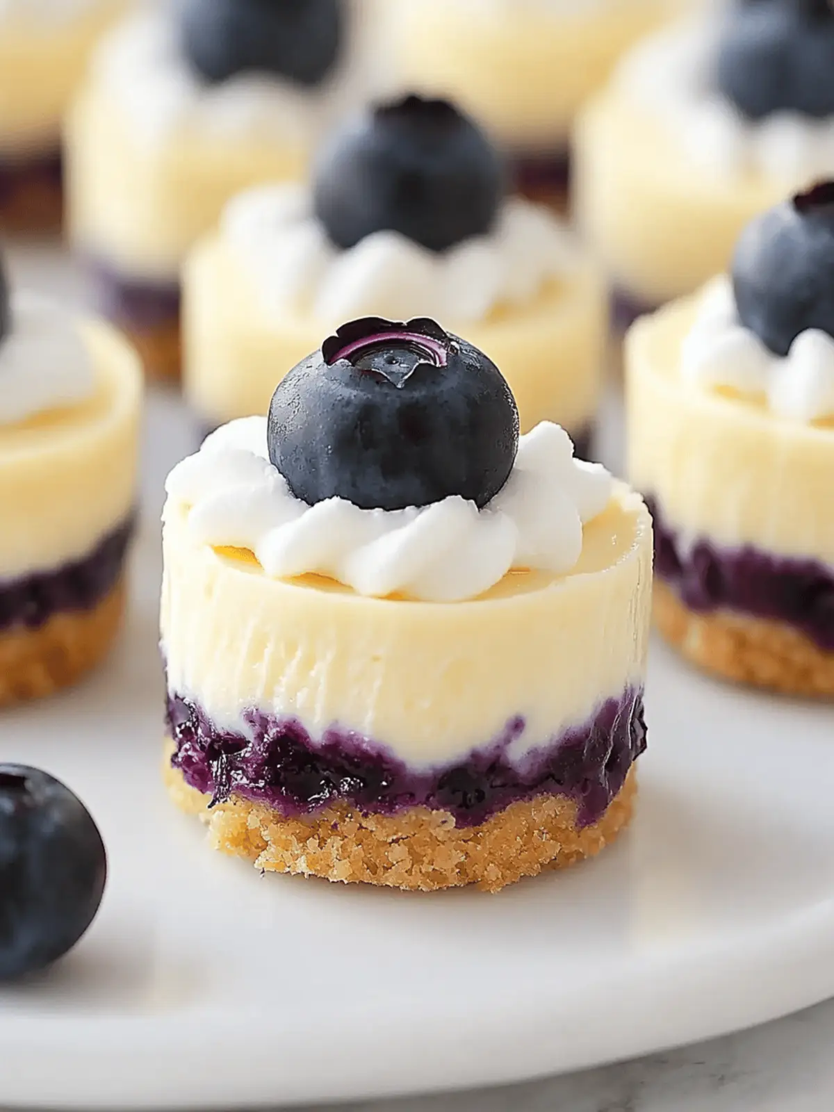 Delicious Mini Lemon Blueberry Cheesecakes for Summer Bliss
