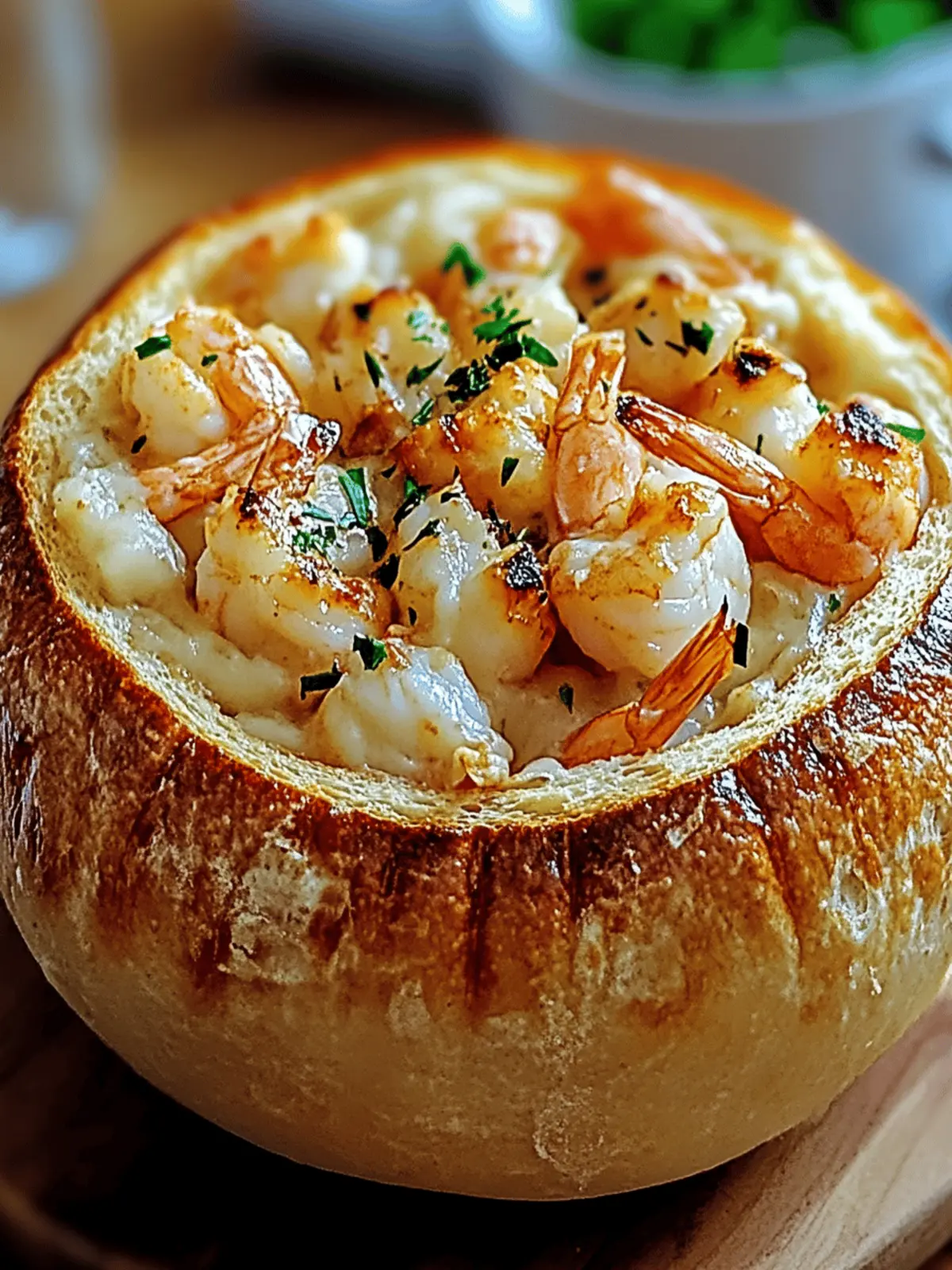 Stuffed Seafood Bread Bowl