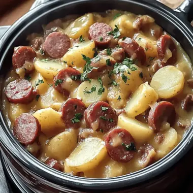 Cheesy Potatoes and Kielbasa
