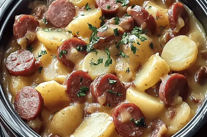 Cheesy Potatoes and Kielbasa