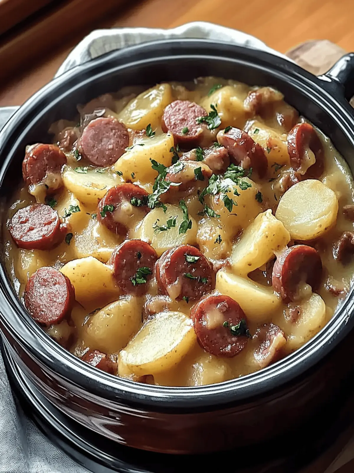 Cheesy Potatoes and Kielbasa