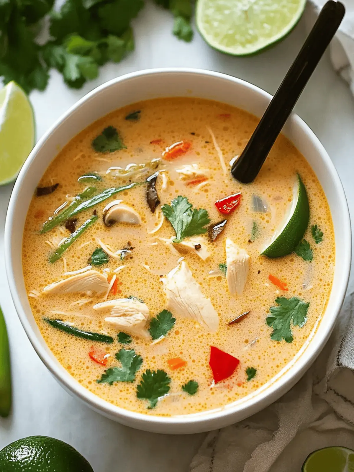 Crockpot Thai Coconut Chicken Soup