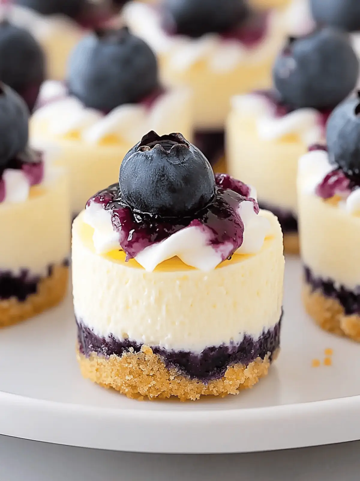 Delicious Mini Lemon Blueberry Cheesecakes for Summer Bliss