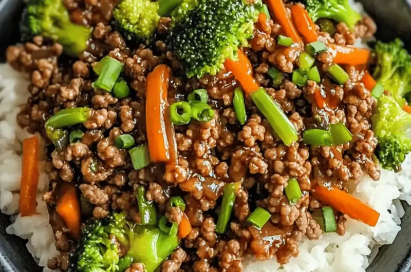 Teriyaki Ground Beef Stir-Fry