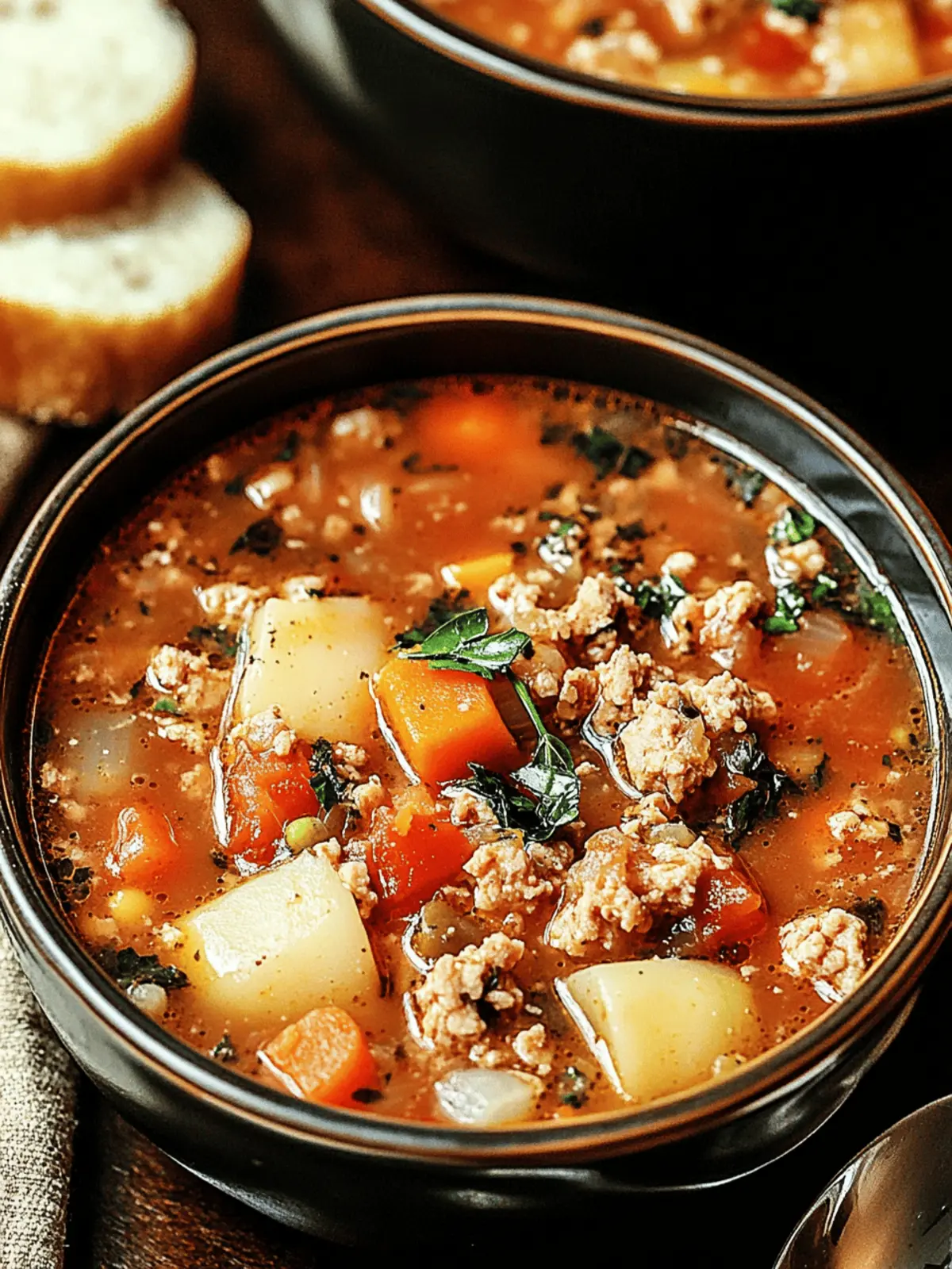 Italian Ground Turkey Vegetable Soup