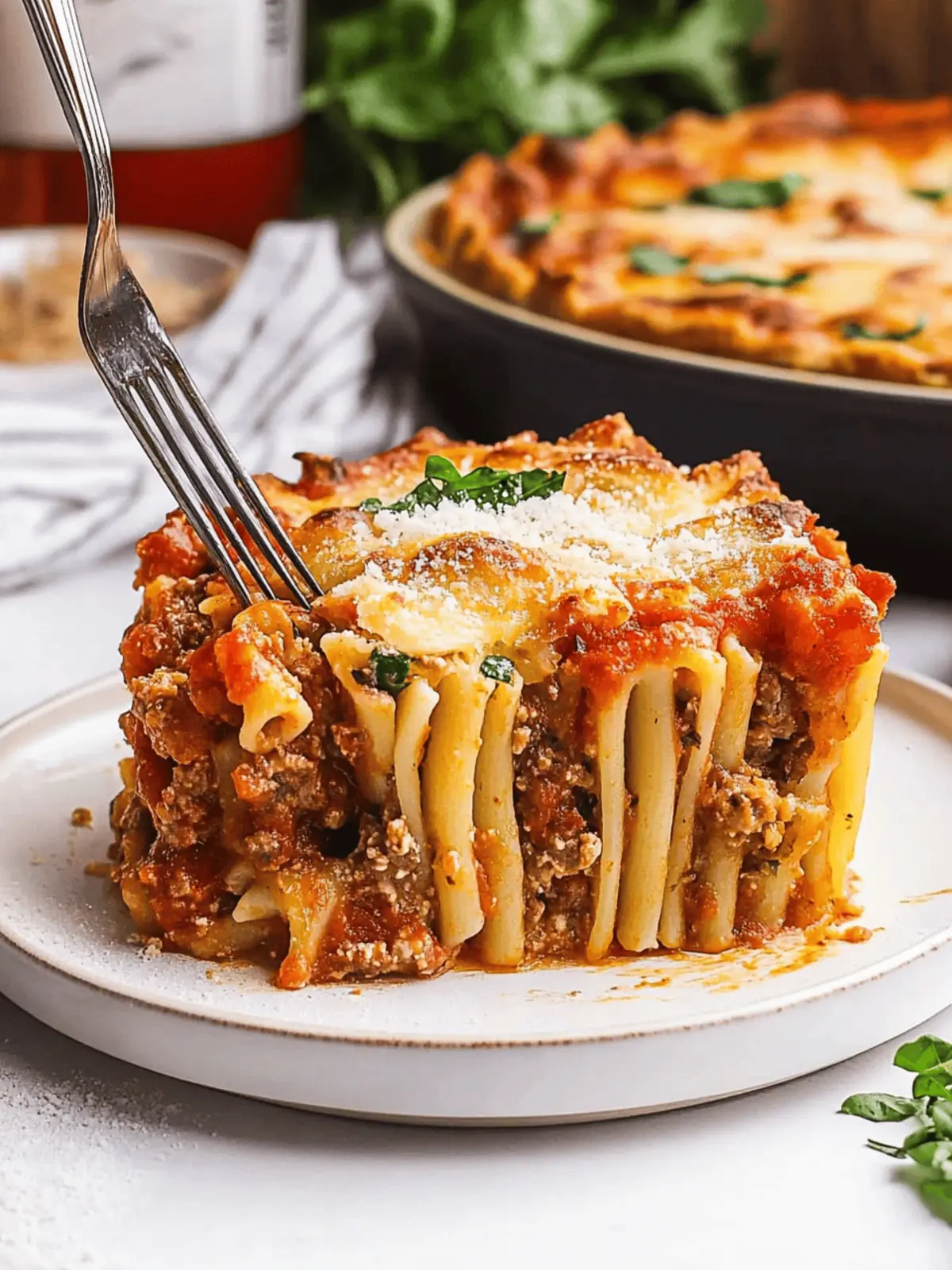 Stuffed Rigatoni Pasta Pie