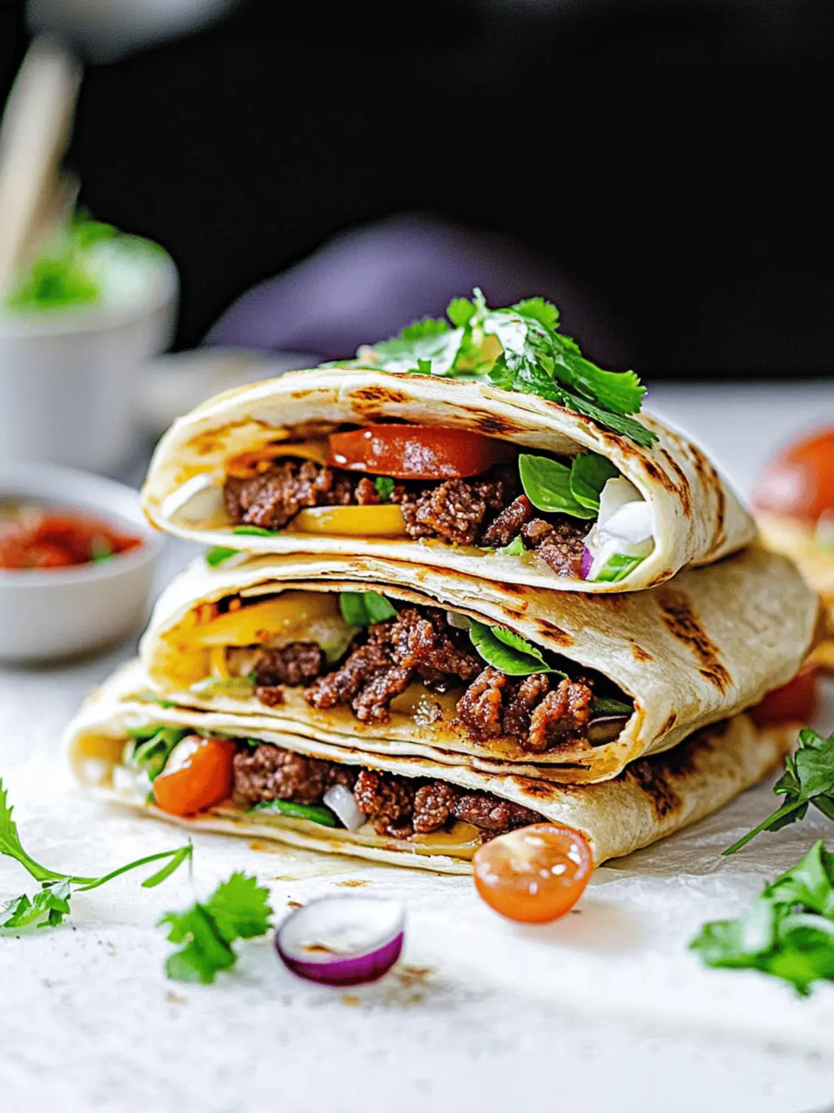 Beef Tortilla Folded Wrap