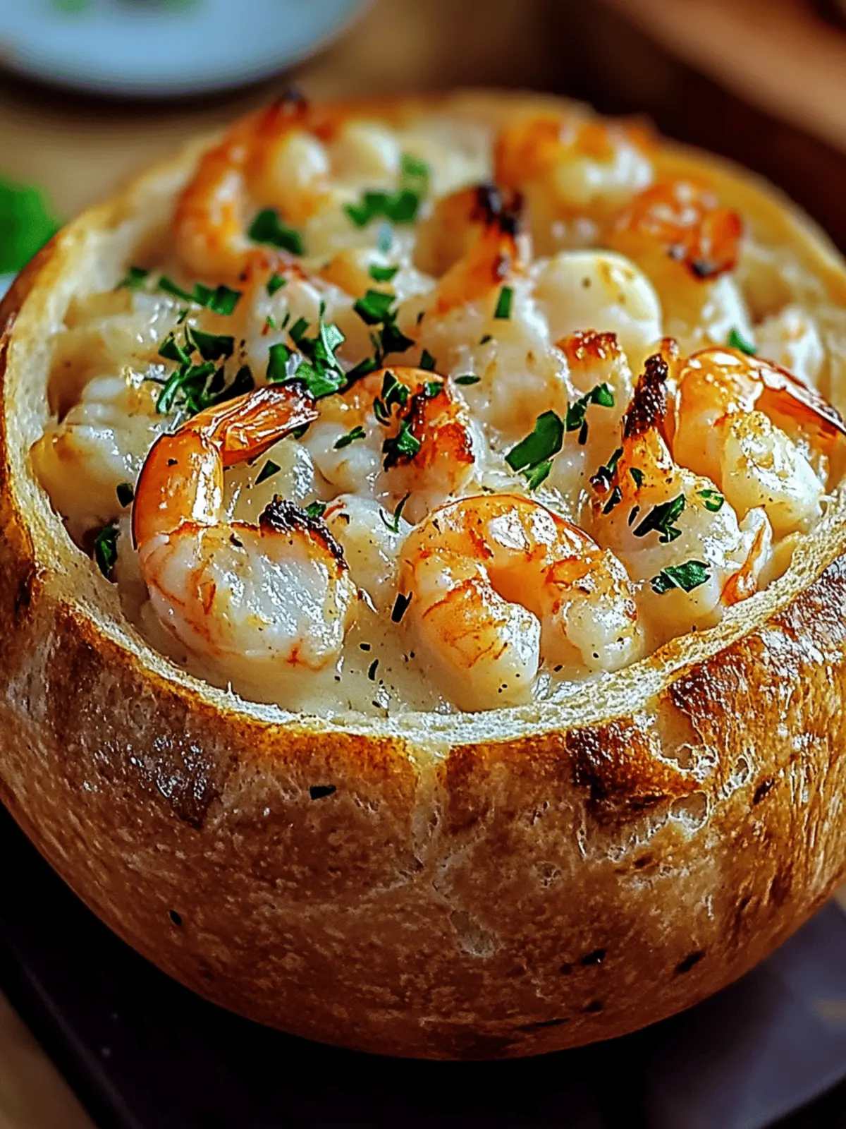 Stuffed Seafood Bread Bowl