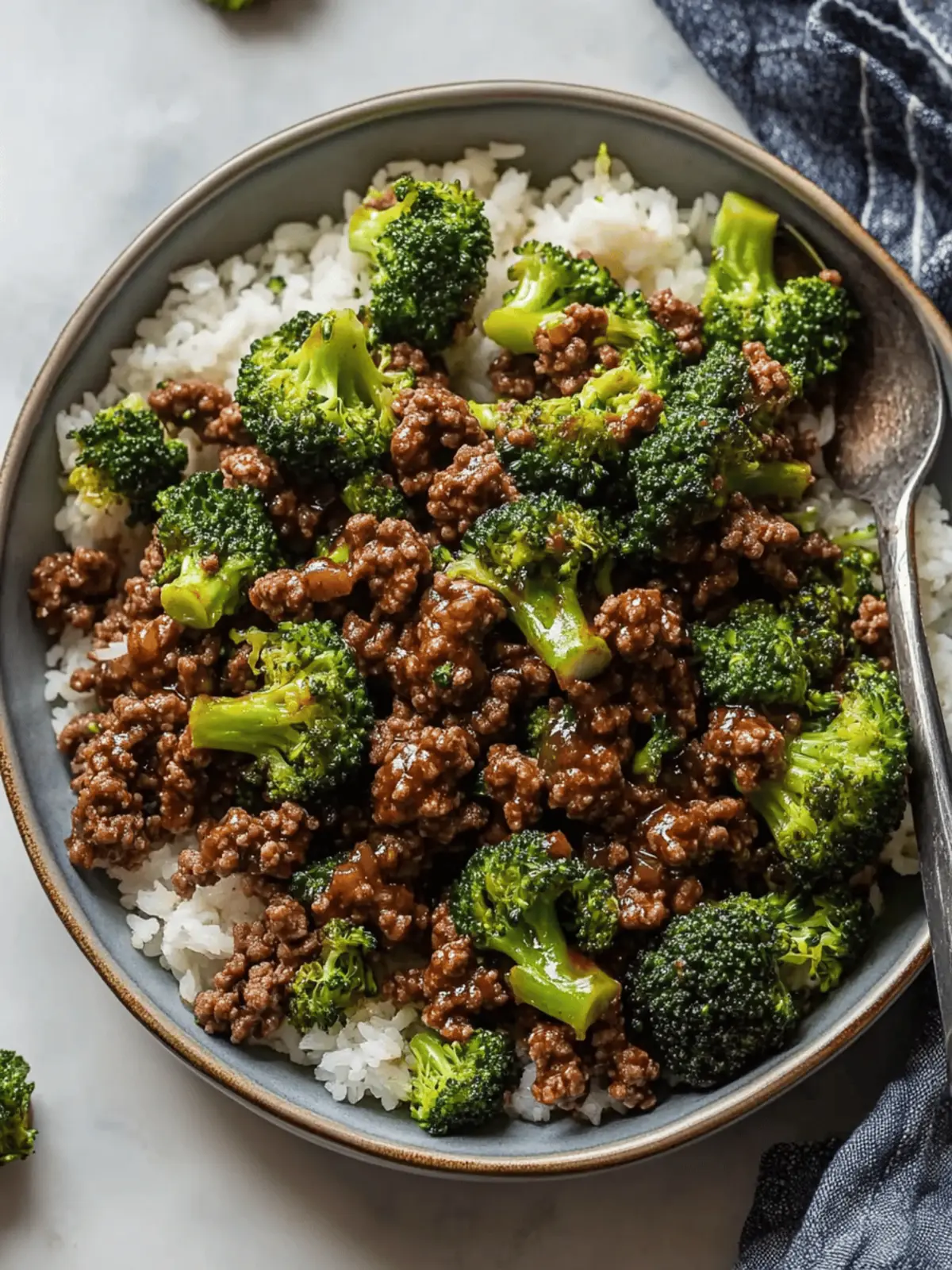 Ground Beef and Broccoli