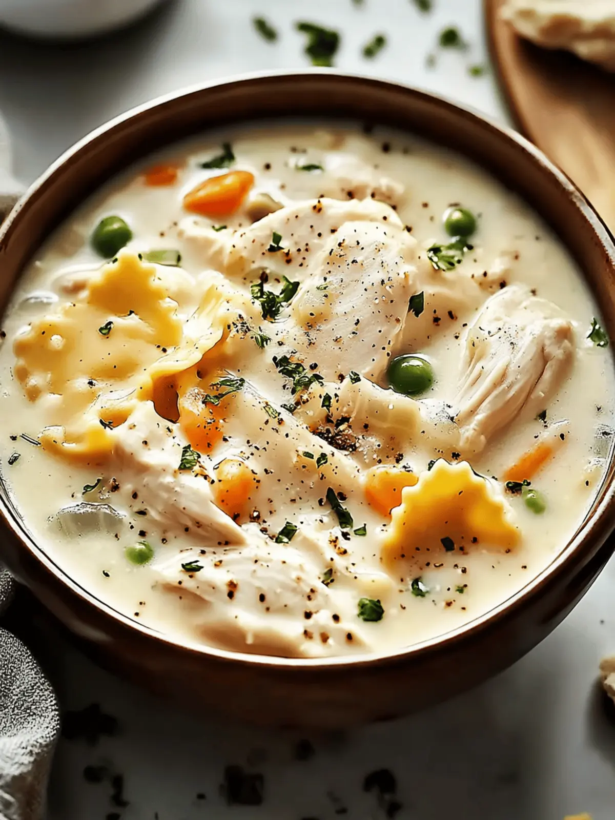 White Chicken Lasagna Soup