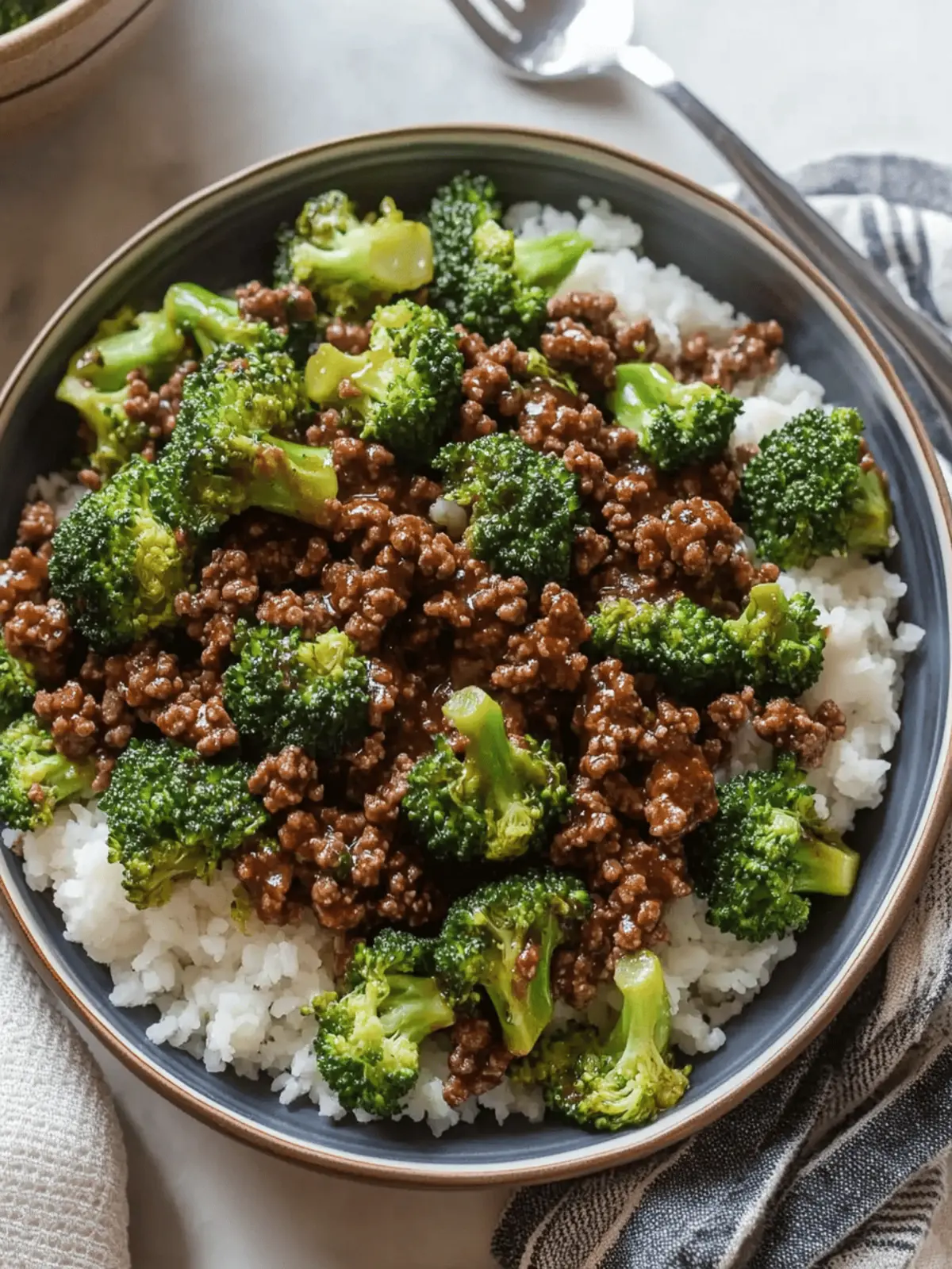 Ground Beef and Broccoli