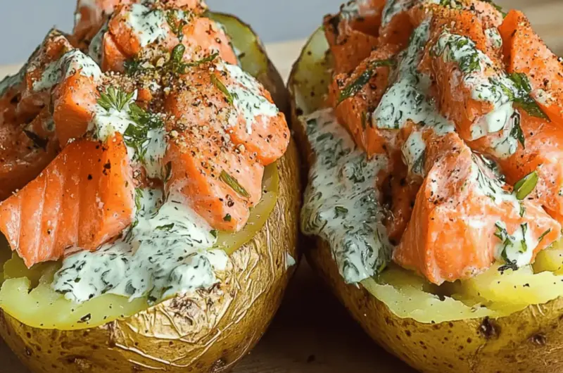 Sockeye Salmon Baked Potato