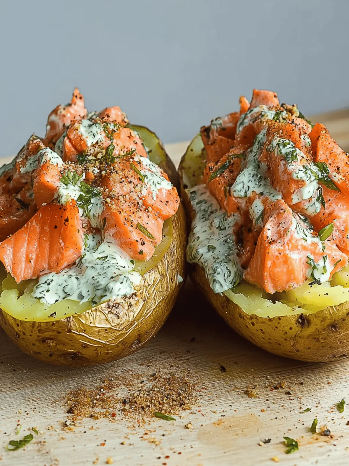 Sockeye Salmon Baked Potato
