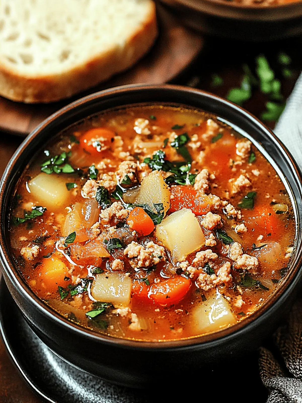 Italian Ground Turkey Vegetable Soup