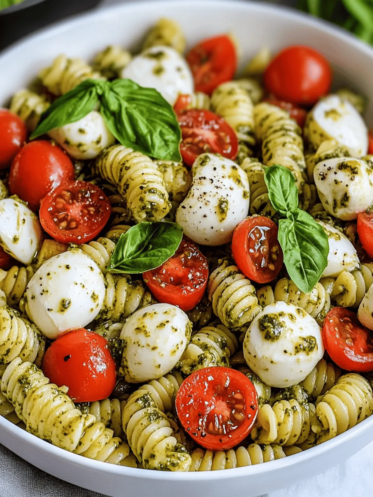 Pesto Caprese Pasta Salad