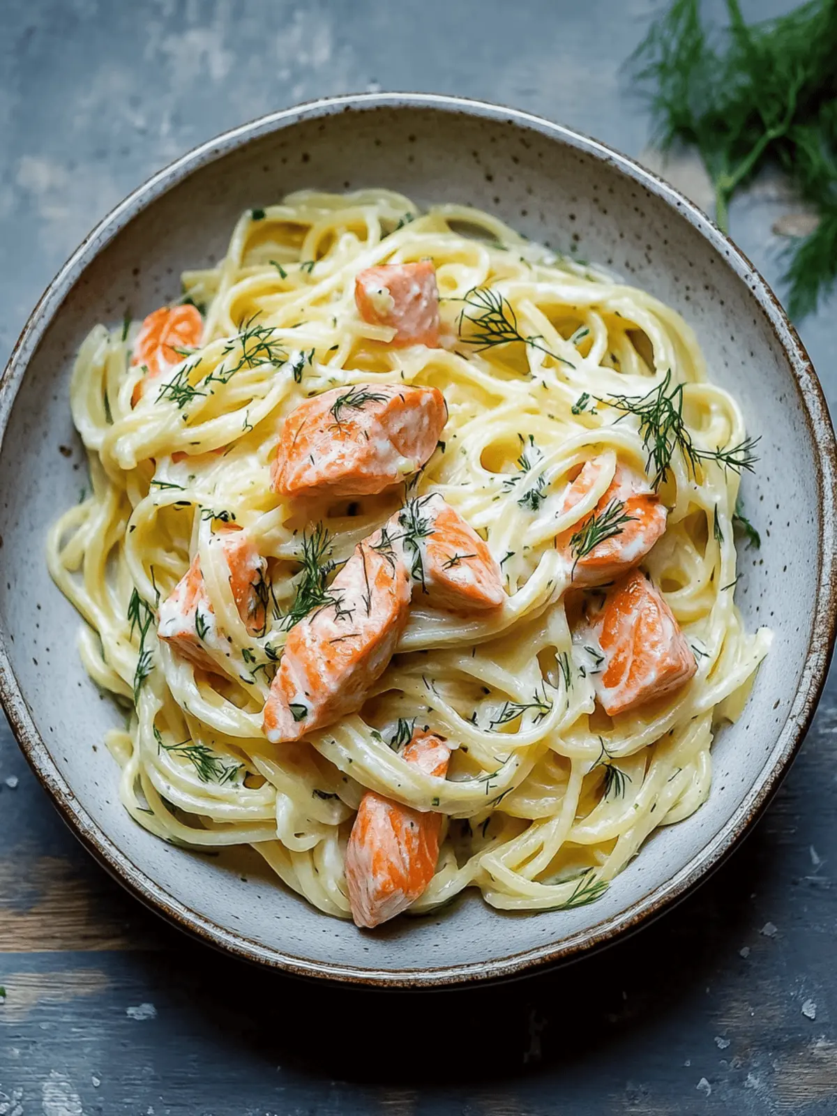 Lemon Dill Salmon Pasta