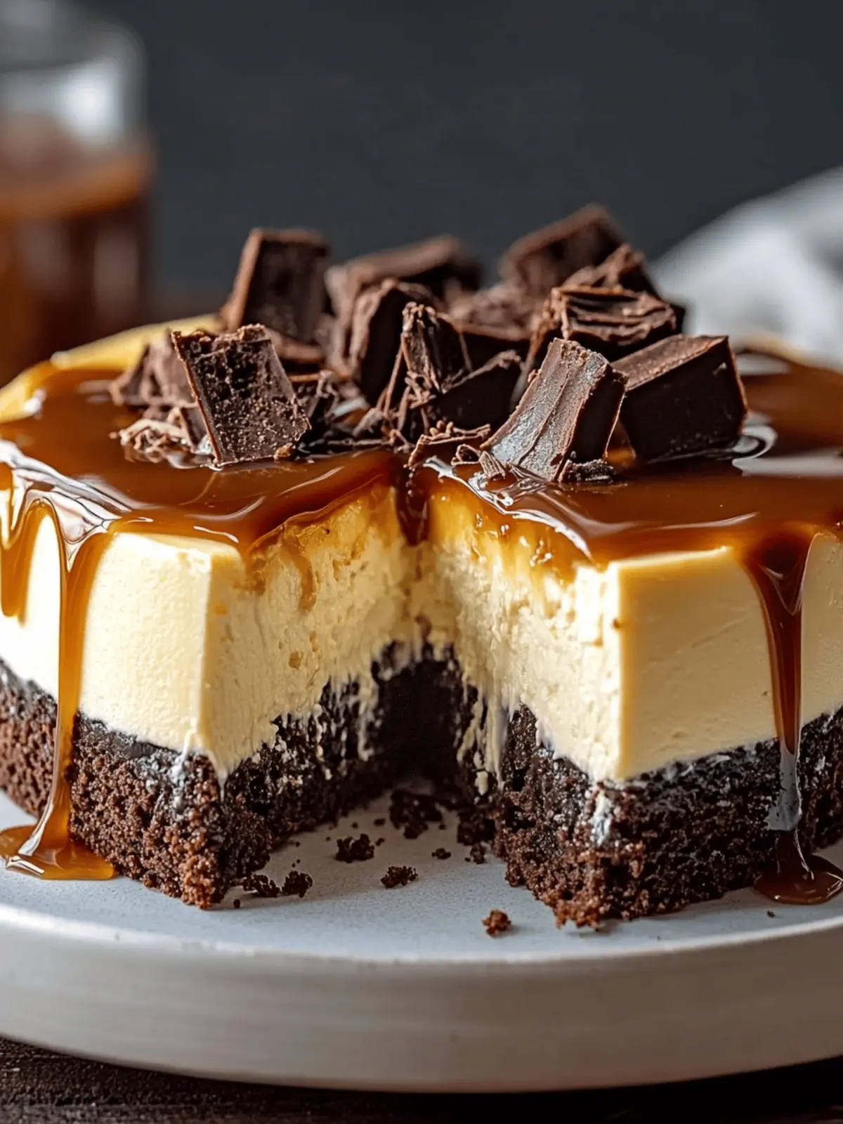 Caramel Brownie Cheesecake