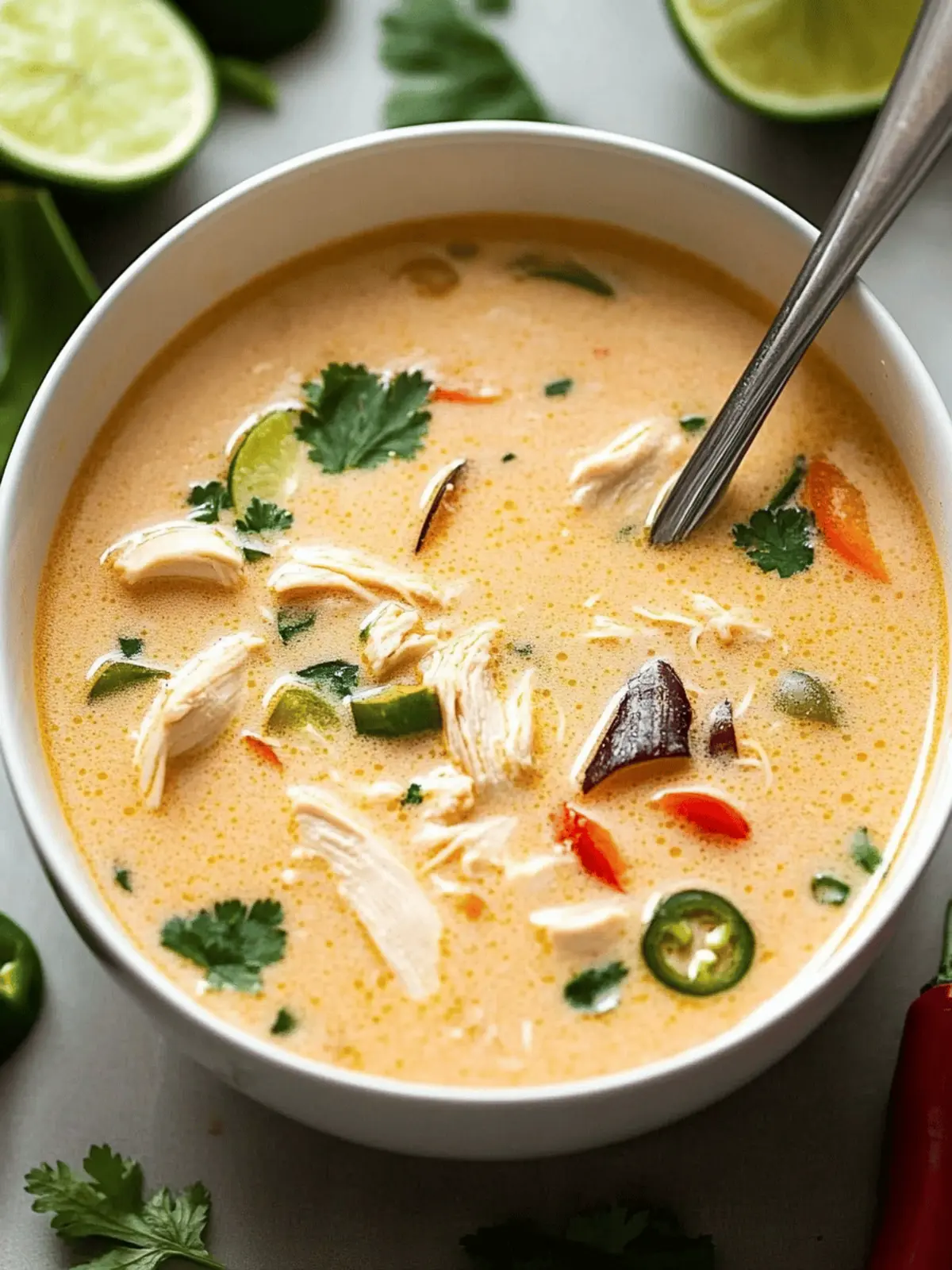 Crockpot Thai Coconut Chicken Soup