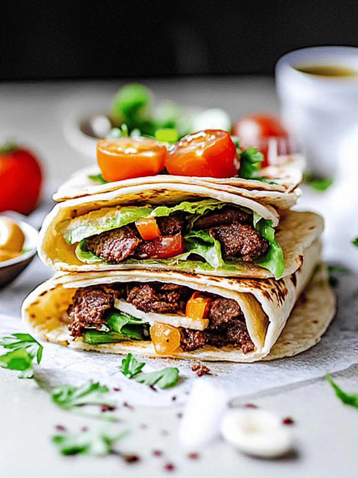 Beef Tortilla Folded Wrap