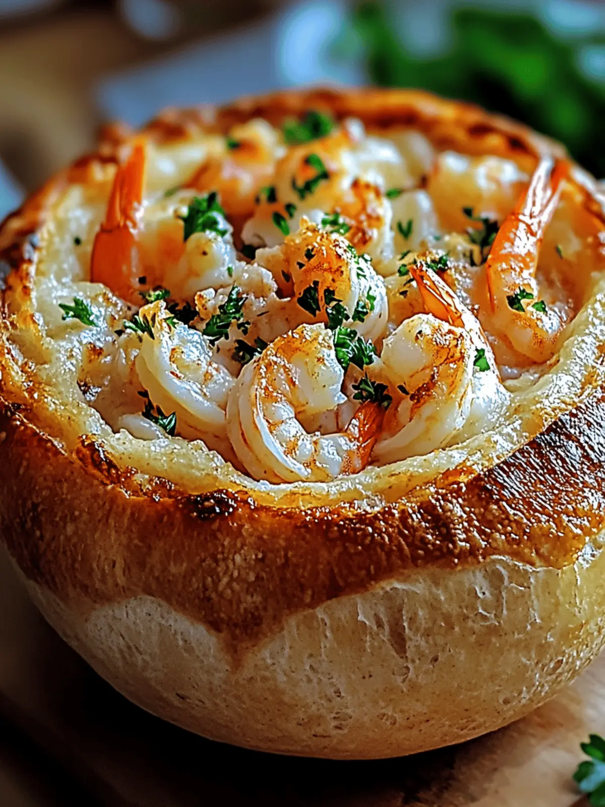 Stuffed Seafood Bread Bowl