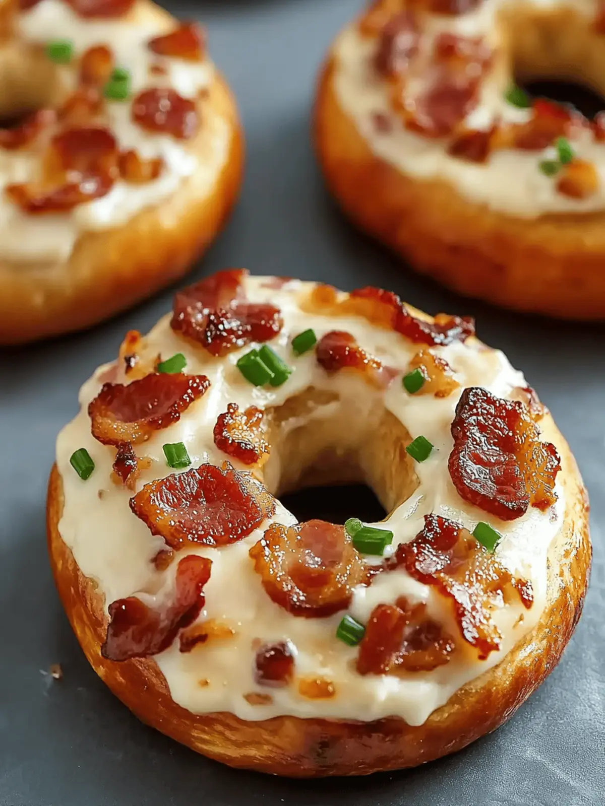 Bacon Cream Cheese Bagels