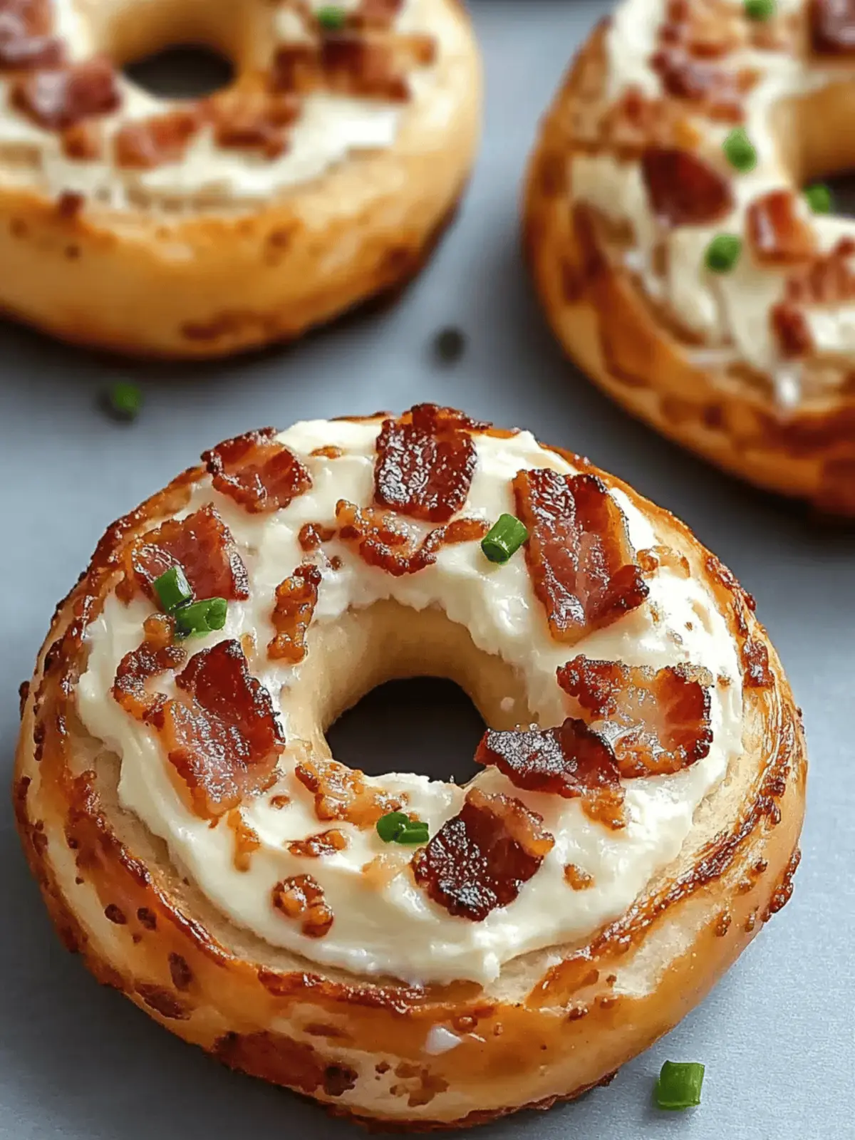 Bacon Cream Cheese Bagels