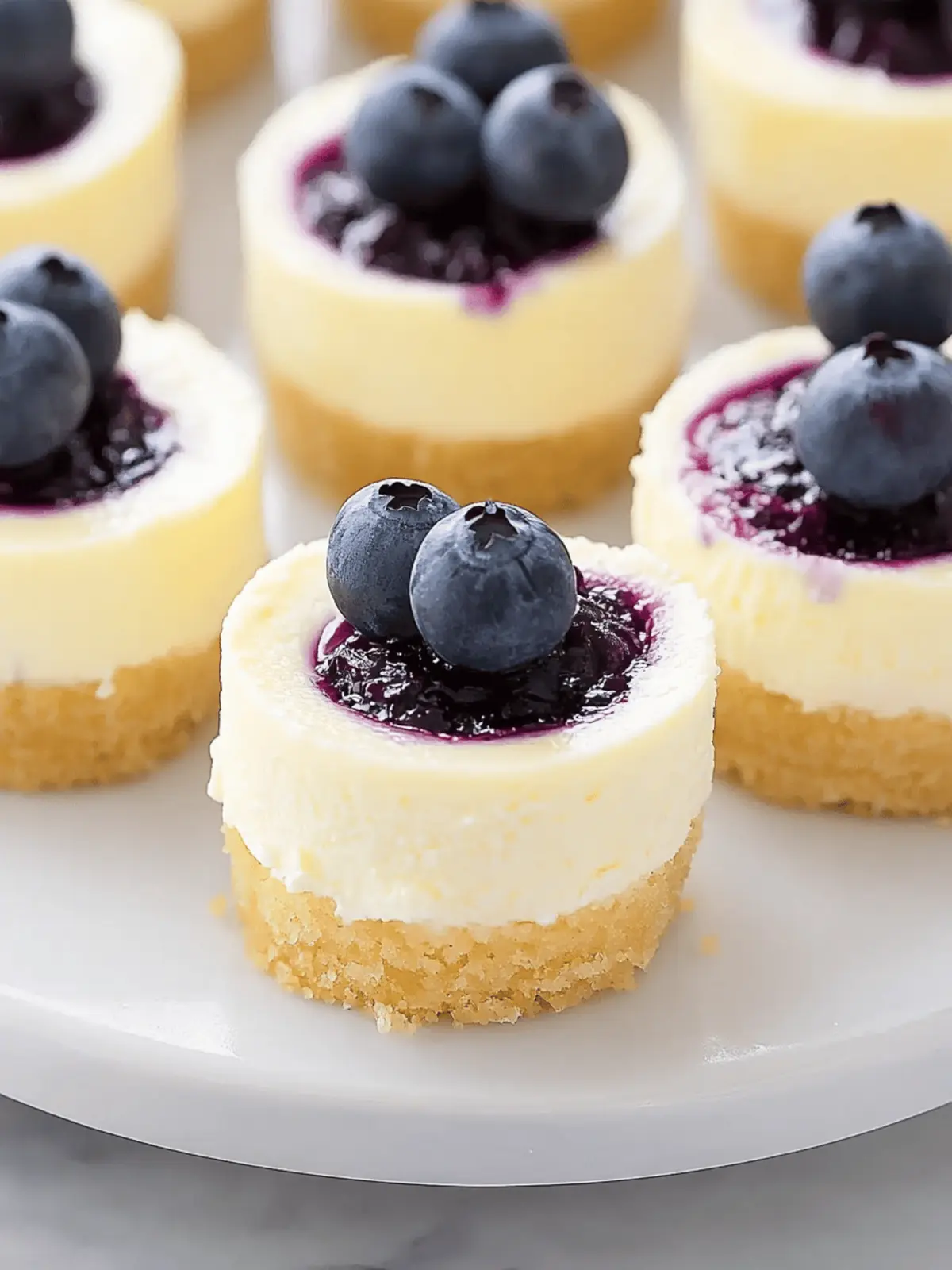 Delicious Mini Lemon Blueberry Cheesecakes for Summer Bliss