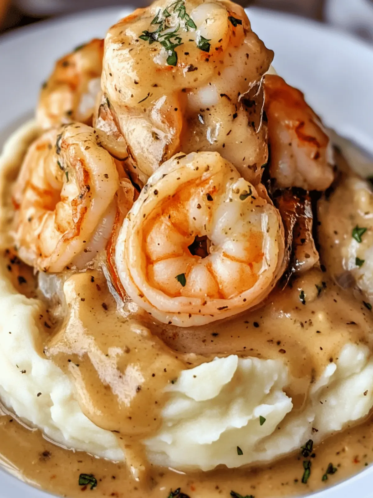 Garlic Shrimp Over Mashed Potatoes: Comfort Food Bliss