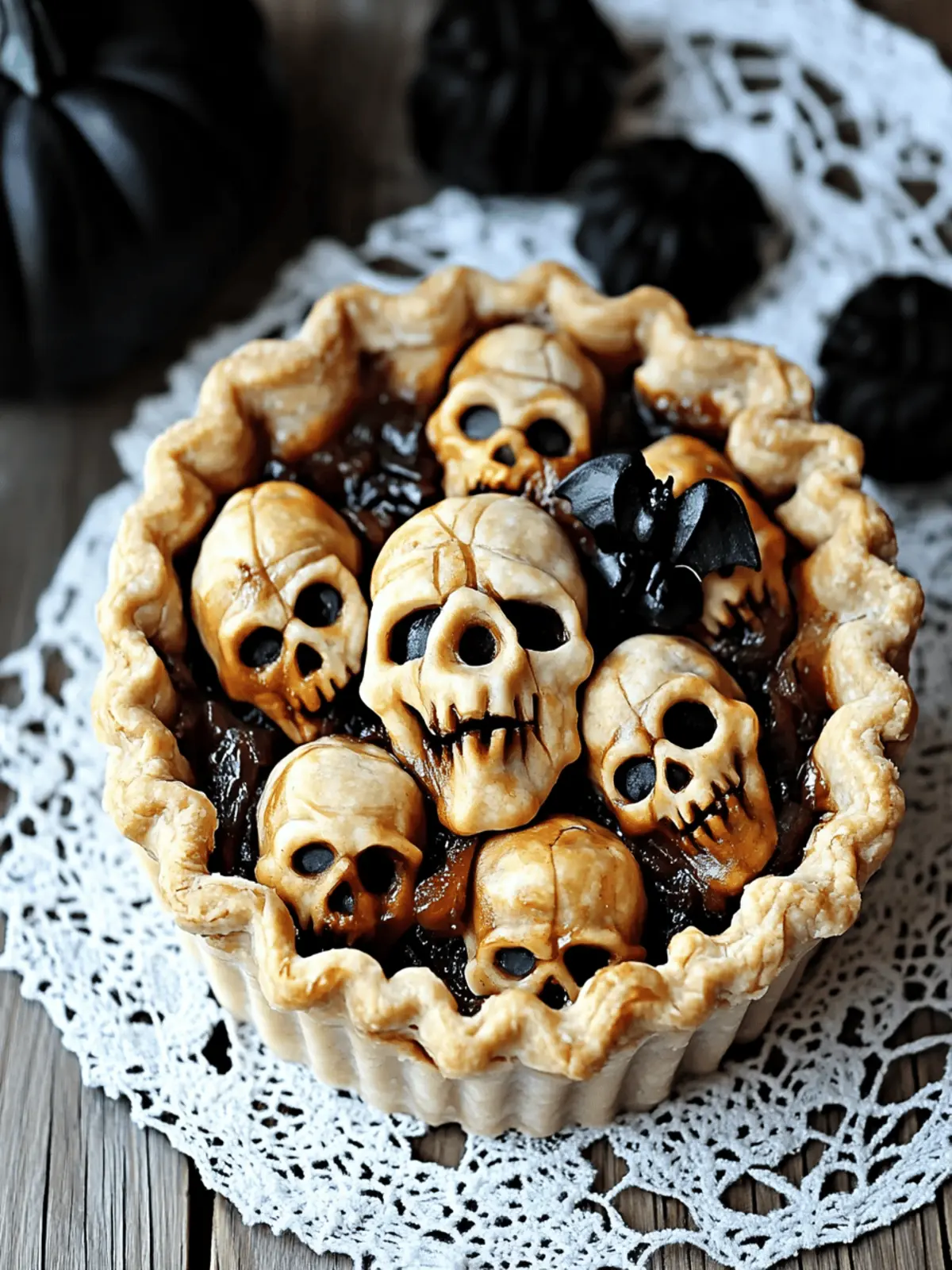 Halloween Shrunken Heads Pie