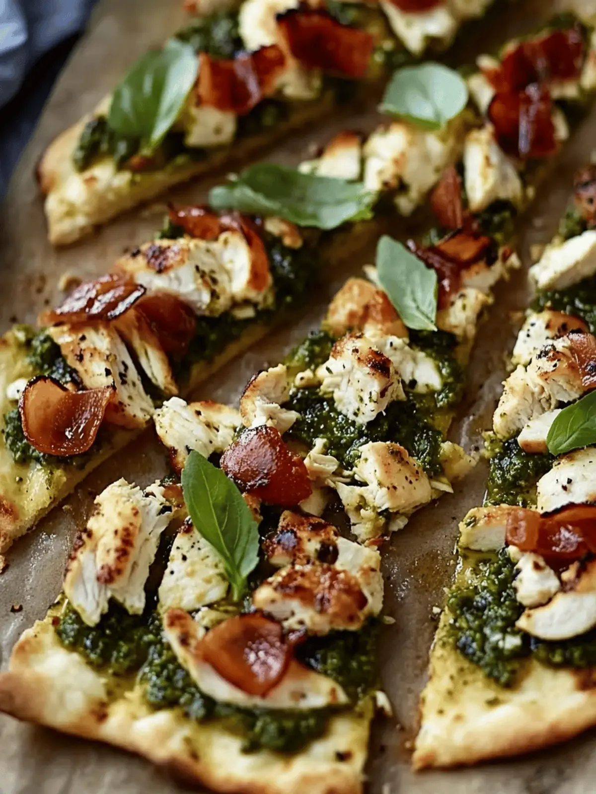 Pesto Chicken Flatbread