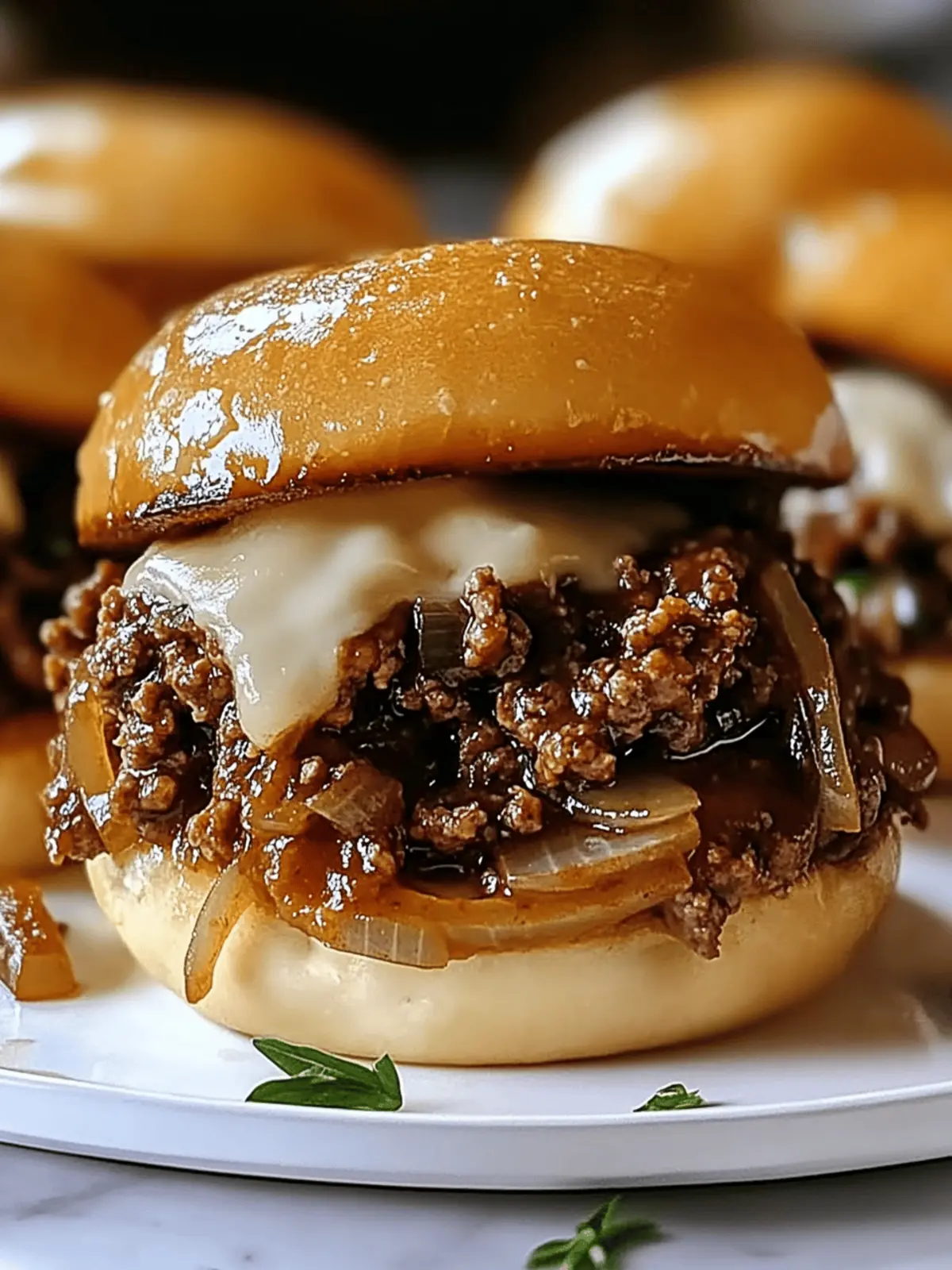 French Onion Beef Sloppy Joes