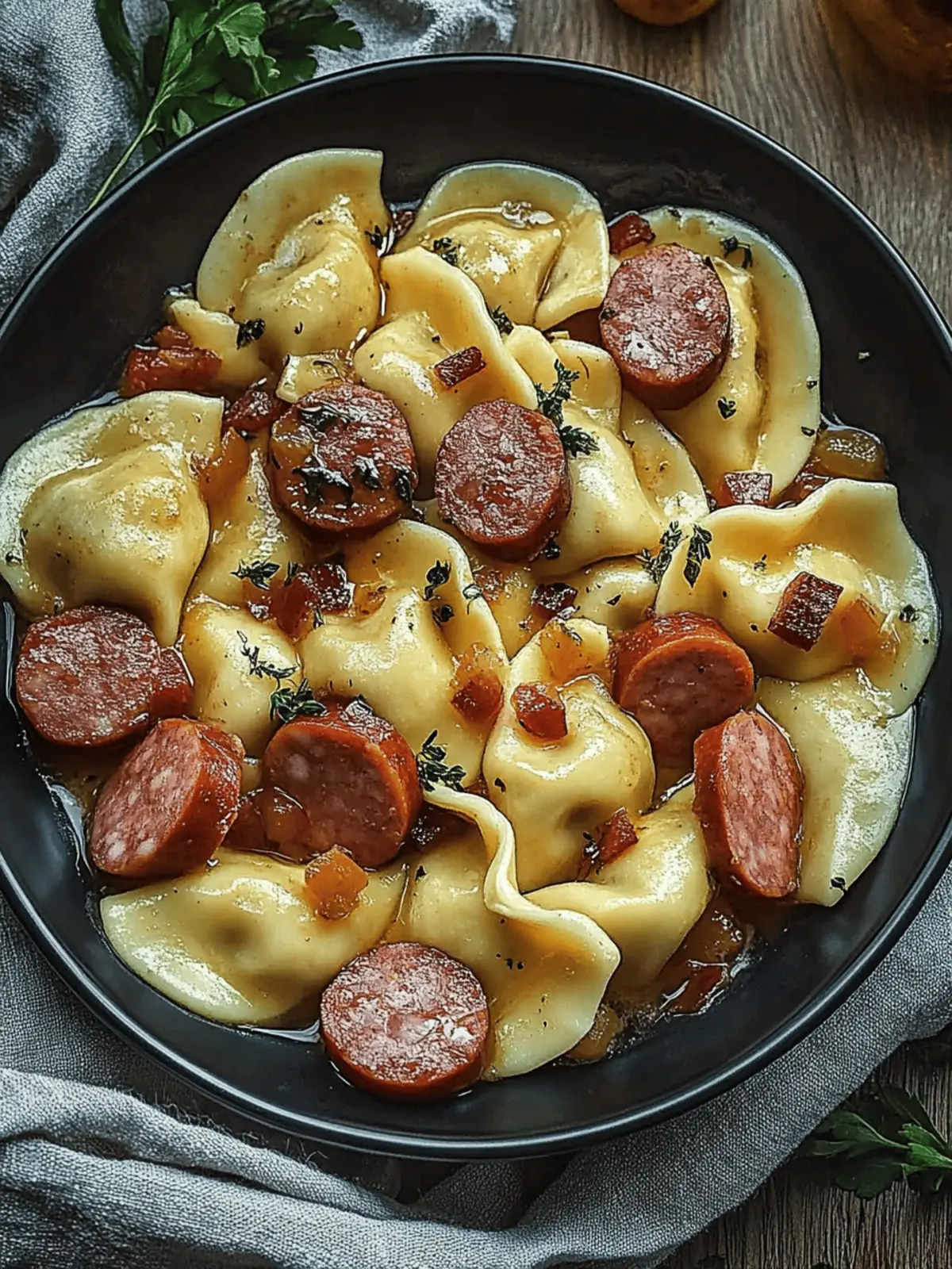 Pierogies and Kielbasa