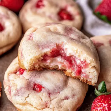 Strawberry Cheesecake Cookies