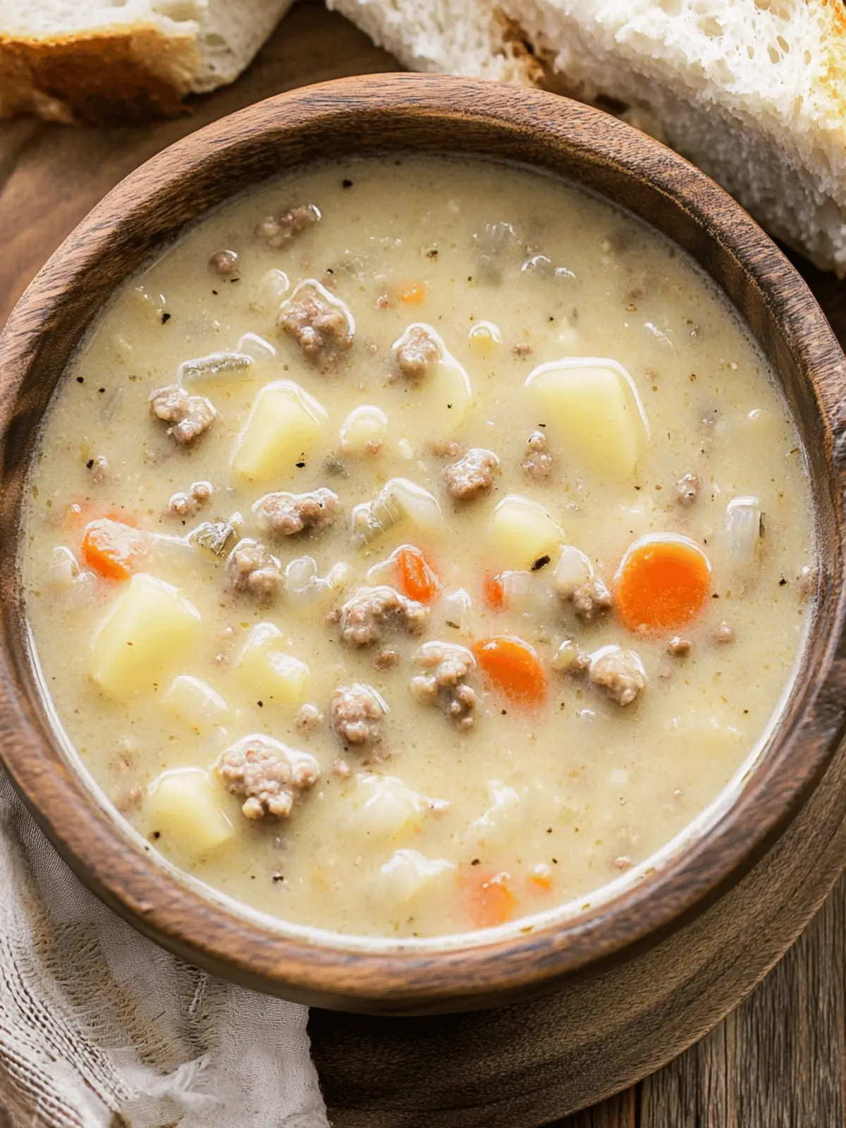 Creamy Potato Hamburger Soup