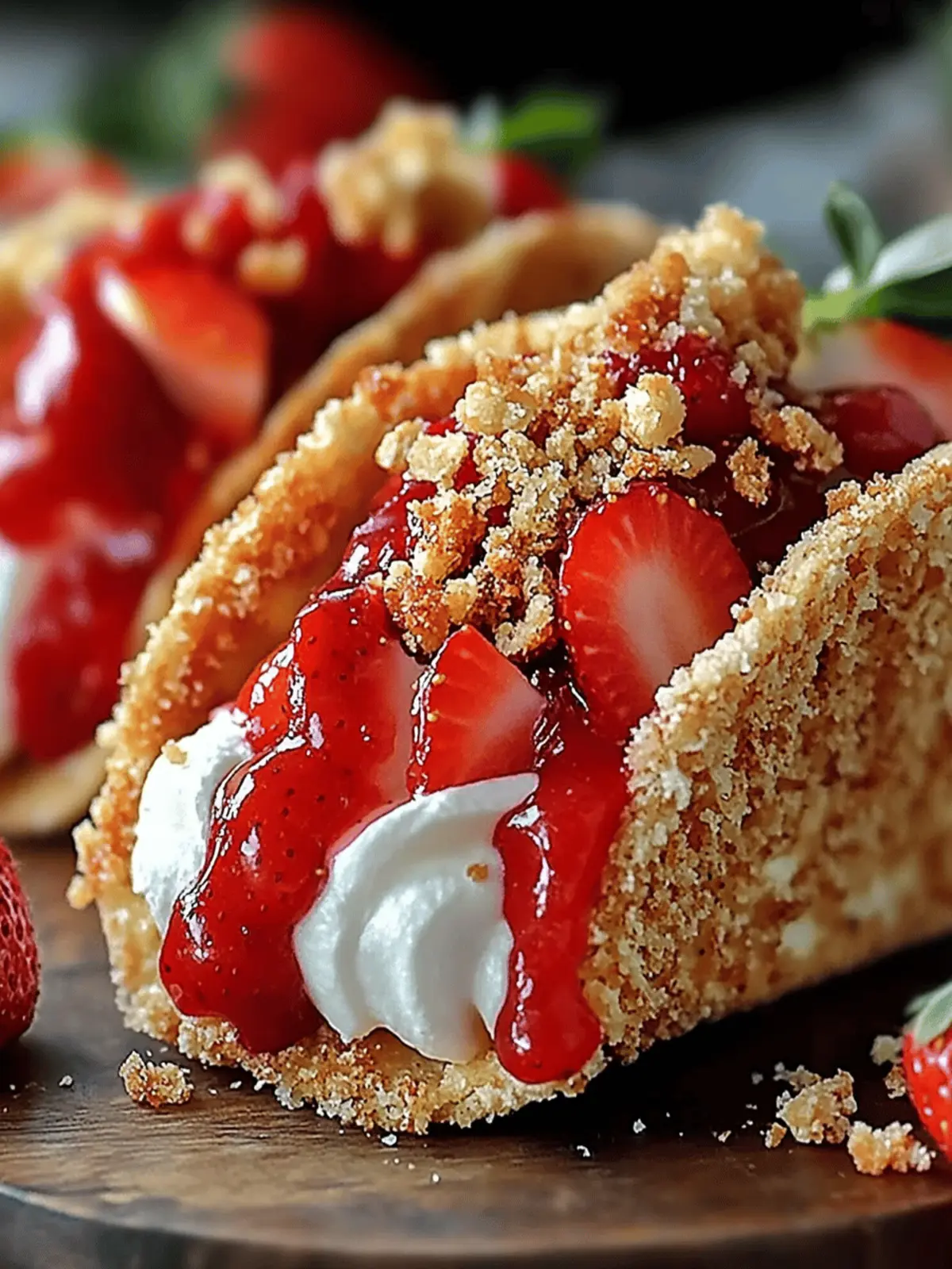 Strawberry Crunch Cheesecake Tacos