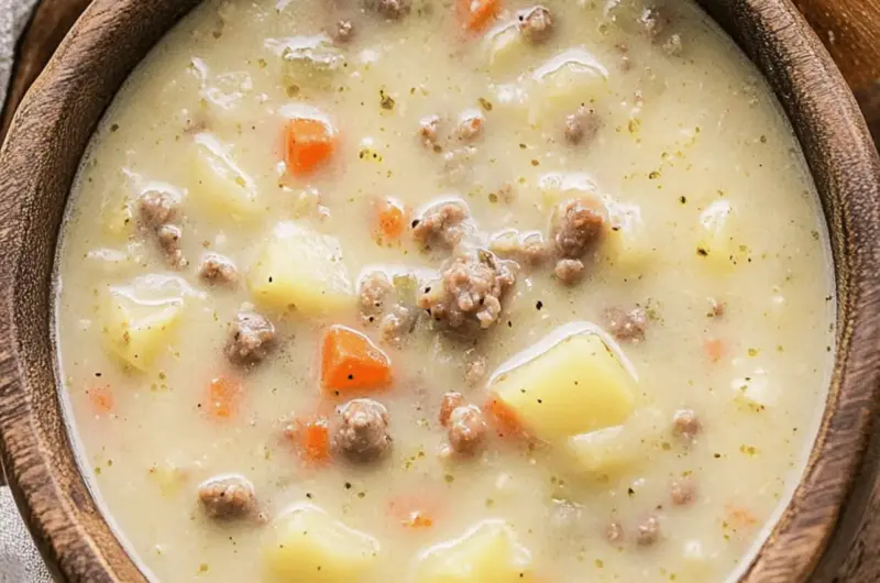 Creamy Potato Hamburger Soup