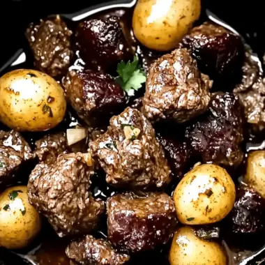 Crockpot Garlic Butter Beef Bites