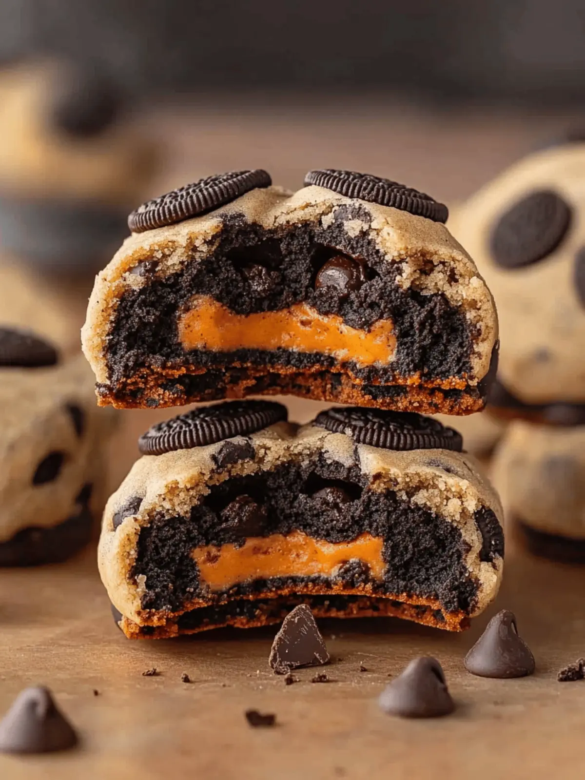 Oreo Stuffed Chocolate Chip Cookies