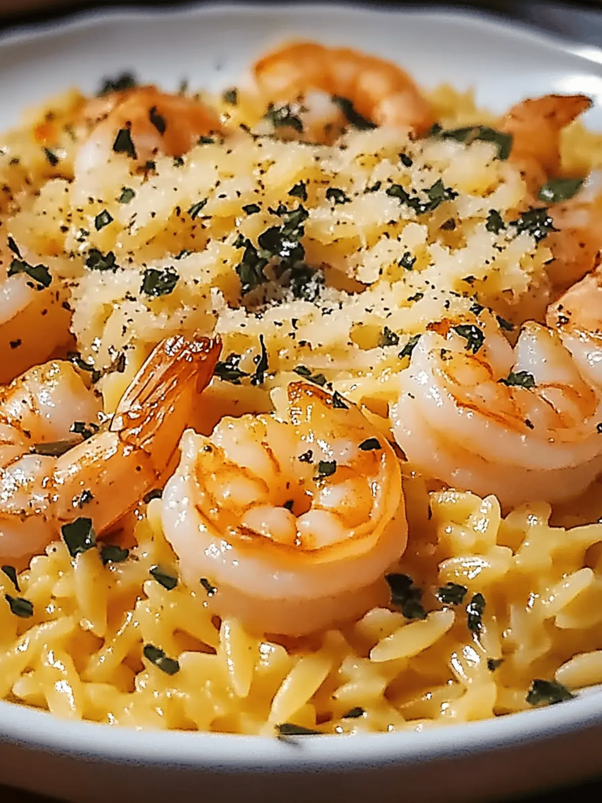 Parmesan Orzo with Shrimp