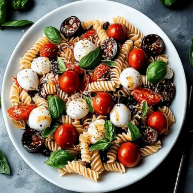 Halloween Caprese Pasta Salad