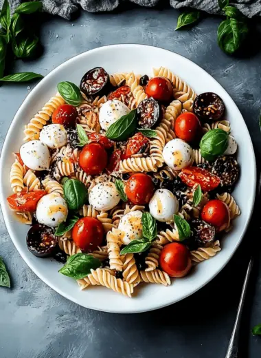 Halloween Caprese Pasta Salad