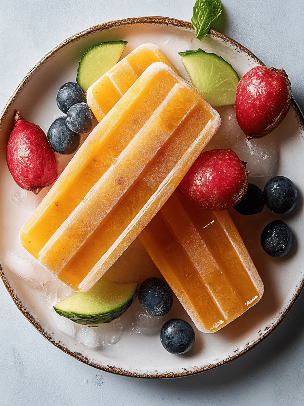 Mango Chile Ice Pops