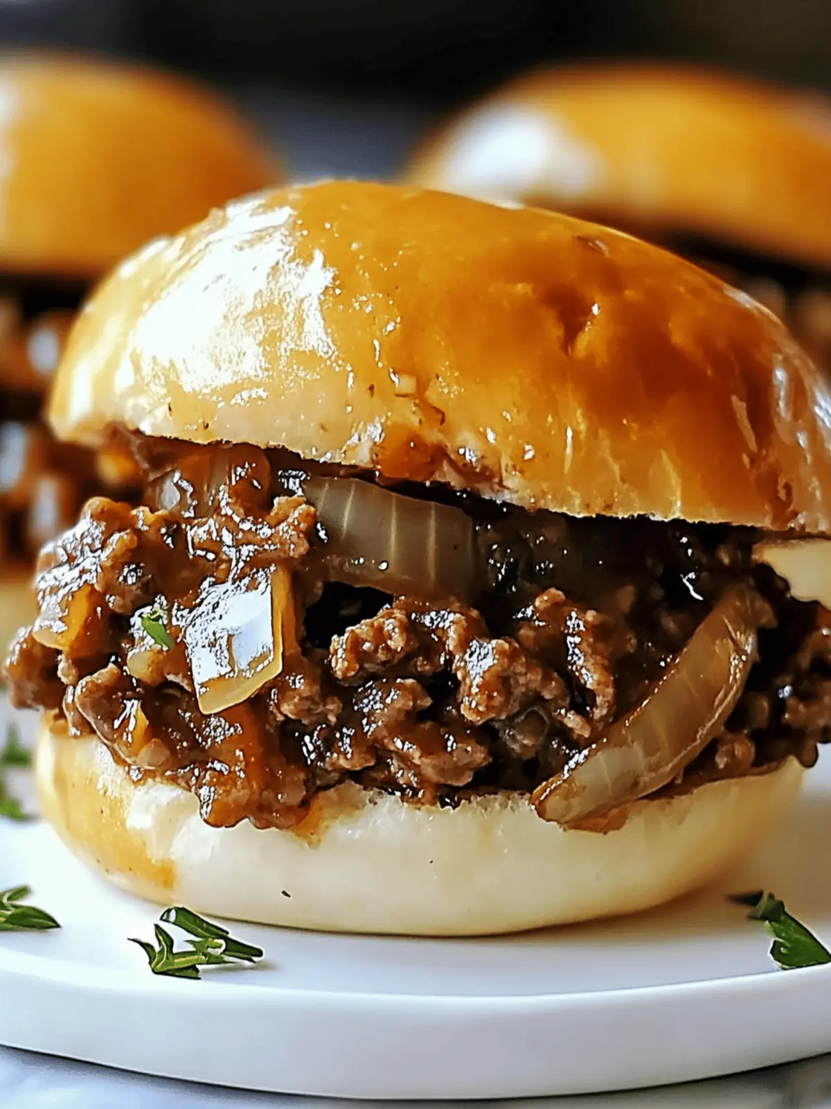 French Onion Beef Sloppy Joes
