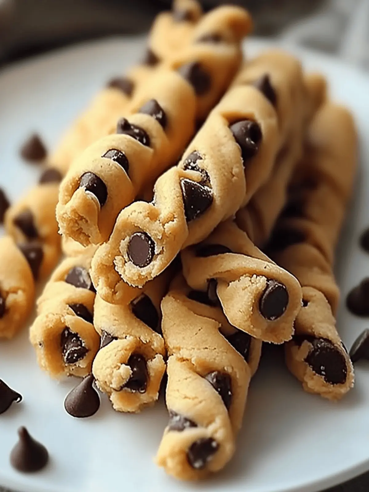 Chocolate Chip Cookie Dough Twists