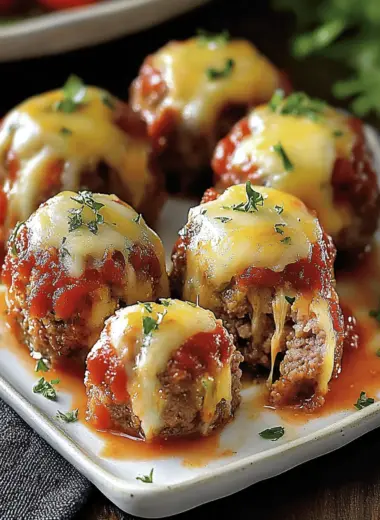 Cheesy Stuffed Meatloaf Bites