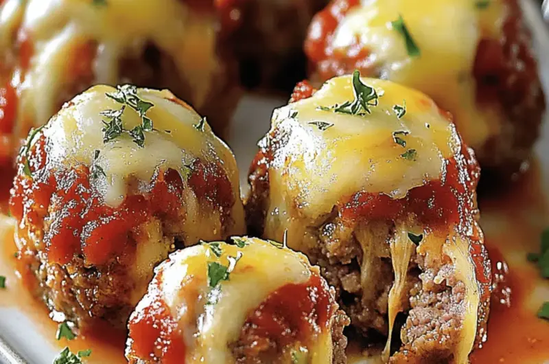 Cheesy Stuffed Meatloaf Bites
