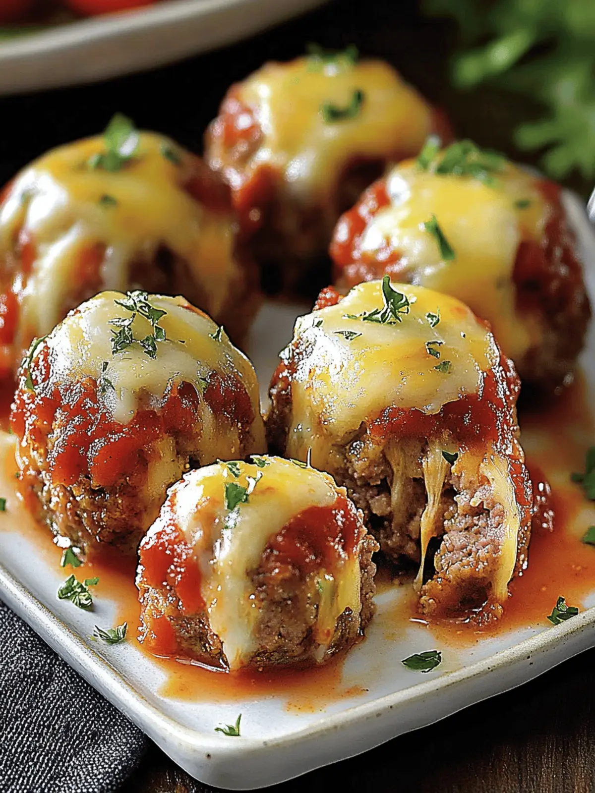 Cheesy Stuffed Meatloaf Bites