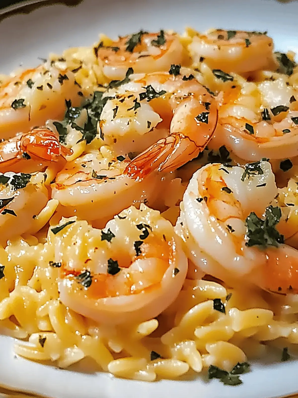 Parmesan Orzo with Shrimp